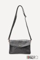 Sac pochette bandoulière en cuir métallisé ZE-9010-MT
