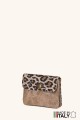 Porte-monnaie Pochette imprimé léopard cuir façon nubuck ZE-8001-LP003
