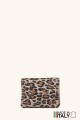 Porte-monnaie Pochette imprimé léopard cuir façon nubuck ZE-8001-LP003