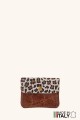 Porte-monnaie Pochette imprimé léopard cuir façon nubuck ZE-8001-LP003