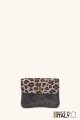 Porte-monnaie Pochette imprimé léopard cuir façon nubuck ZE-8001-LP003