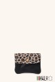 Porte-monnaie Pochette imprimé léopard cuir façon nubuck ZE-8001-LP003