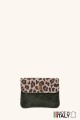 Porte-monnaie Pochette imprimé léopard cuir façon nubuck ZE-8001-LP003