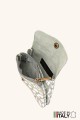 Porte-monnaie Pochette imprimé léopard argenté cuir façon nubuck ZE-8001-LP002-AG