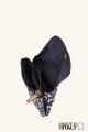 Porte-monnaie Pochette imprimé léopard argenté cuir façon nubuck ZE-8001-LP002-AG