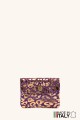 Porte-monnaie Pochette imprimé léopard dorée cuir façon nubuck ZE-8001-LP002-GD