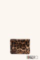 Purse pouch Leopard print on metallic leather ZE-8001-LP005