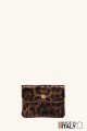 Porte-monnaie Pochette imprimé léopard sur cuir métallisé ZE-8001-LP005