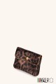 Purse pouch Leopard print on metallic leather ZE-8001-LP005