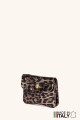 Porte-monnaie Pochette imprimé léopard sur cuir métallisé ZE-8001-LP005