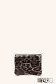 Purse pouch Leopard print on metallic leather ZE-8001-LP005