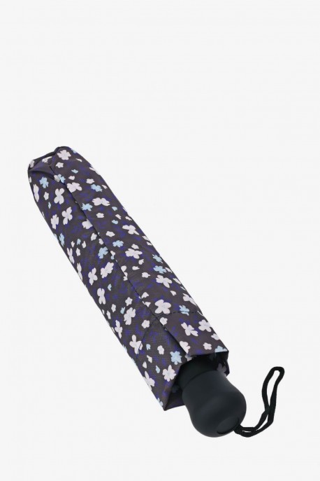 7328 Parapluie pliant Automatique Motif Fleurs Liberty - Neyrat : couleur:Violet fonc&eacute;