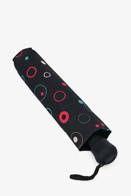 7363 Parapluie pliant Automatique imprimé Bulles - Neyrat : couleur:Noir (Black)
