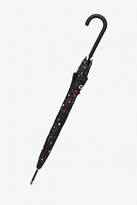 Parapluie canne Automatique imprimé Bulles Neyrat 8363 : couleur:Noir (Black)