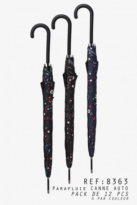 Parapluie canne Automatique imprimé Bulles Neyrat 8363 : couleur:Pack de 12