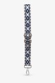 A40s-RS-AG-048s Bandoulière à motif 3.8 cm réglable avec mousquetons argenté