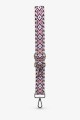 A40s-RS-AG-048s Bandoulière à motif 3.8 cm réglable avec mousquetons argenté