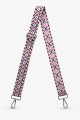 A40s-RS-AG-048s Adjustable patterned 3.8cm shoulder strap with silver carabiners