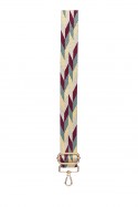 S121-GD-025s Bandoulière à motif 3.8 cm réglable avec mousquetons dorée