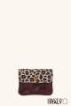 Porte-monnaie Pochette imprimé léopard cuir façon nubuck ZE-8001-LP003
