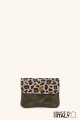 Porte-monnaie Pochette imprimé léopard cuir façon nubuck ZE-8001-LP003