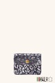 Porte-monnaie Pochette imprimé léopard argenté cuir façon nubuck ZE-8001-LP002-AG