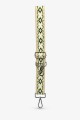 A40s-RS-AG-048s Bandoulière à motif 3.8 cm réglable avec mousquetons argenté