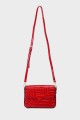11058-BV Glossy croc pattern shoulder bag with flap