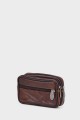 KJ86805 Pochette ceinture en croûte de cuir