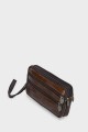 KJ8604 Pochette main en croûte de cuir