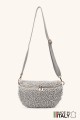 Synthetic sheepskin wool small size fanny pack with leather shoulder strap ZE-9011-VQ