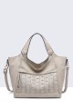 16016-BV Shopping handbag perforated pattern