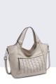16016-BV Shopping handbag perforated pattern