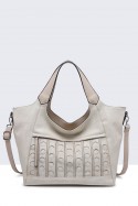 16016-BV Sac à main forme shopping motif perforé