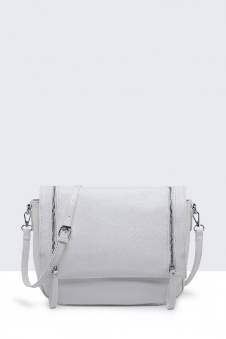 20012-BV Synthetic shoulder bag : colour:White
