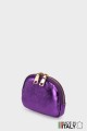Metallic leather round brioche wallet M35-MT-2-GD