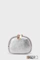 Porte-monnaie Pochette en brioche ronde cuir métallisé M35-MT-2-GD