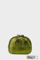 Porte-monnaie Pochette en brioche ronde cuir métallisé M35-MT-2-GD