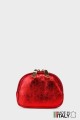 Metallic leather round brioche wallet M35-MT-2-GD
