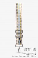 A40-RS-AG-051 Adjustable patterned shoulder strap with silver carabiners