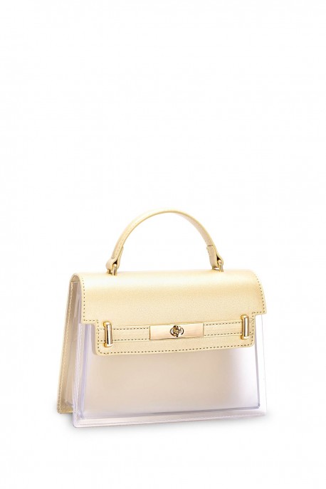 CM7449H Sac à main PVC Transparent David Jones : couleur:Dor&eacute;e (Gold)