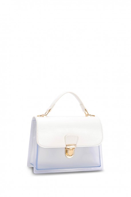 CM7450 Sac à main PVC Transparent David Jones : couleur:Blanc