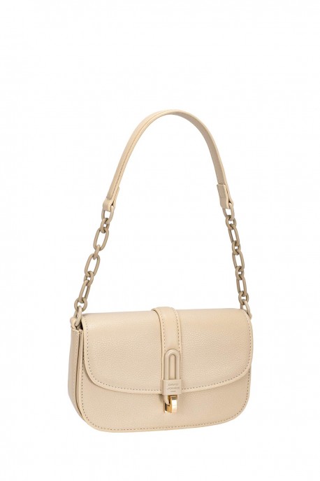 CM7434 David Jones Baguette Bags with Flap : colour:OATMEAL BEIGE