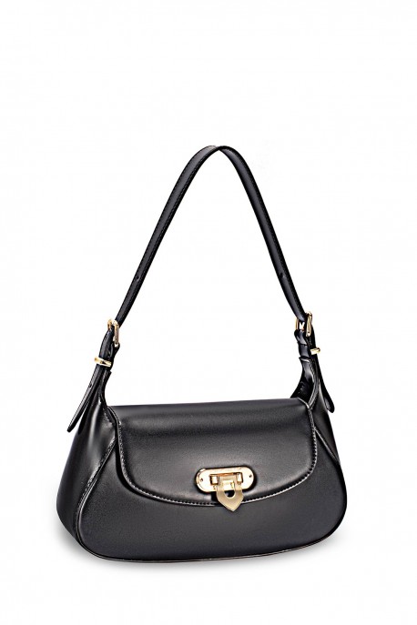 CM7484 Baguette Shoulder Bag with Flap David Jones : colour:Black