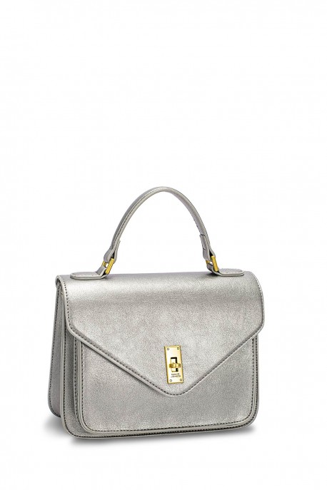 CM7520 Sac à main cartable à Rabat David Jones : couleur:Argent&eacute; (Silver)