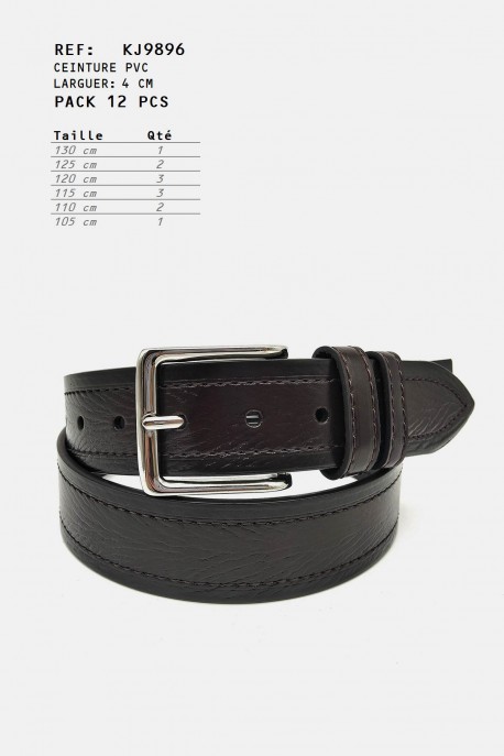 KJ9896 Ceinture synthétique : couleur:Marron (Brown), Pack:Pack de 12