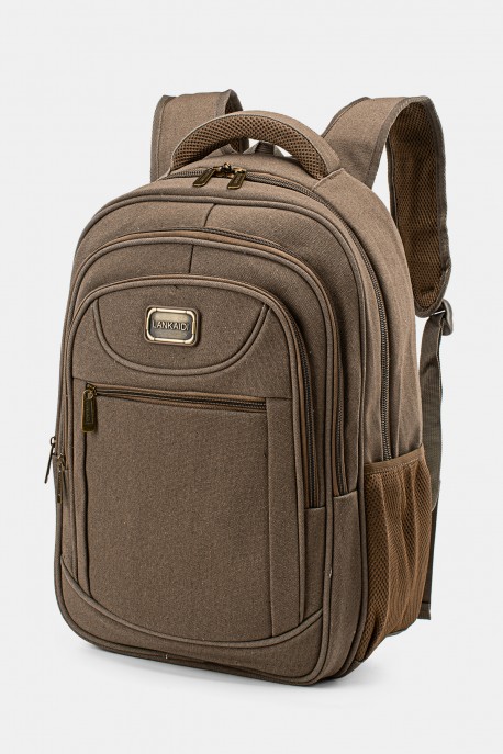 KJ162-12 Sac à dos imperméable effet toile de canvas : couleur:Camel