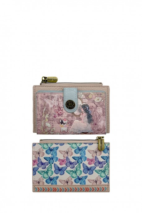 C-279-02-25A Porte-carte porte-monnaie synthétique Sweet & Candy : Motif:25A-B