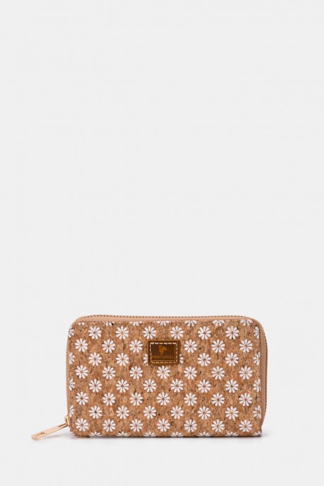 KJ22075 Synthetic printed Cork wallet