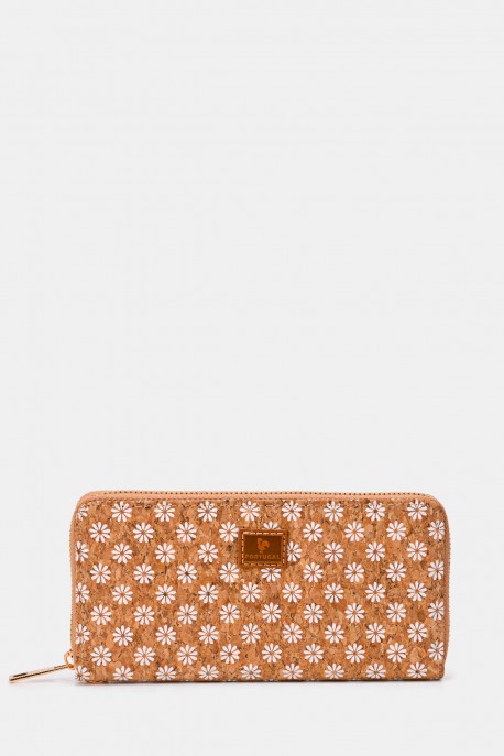 KJ22076 Synthetic printed Cork wallet